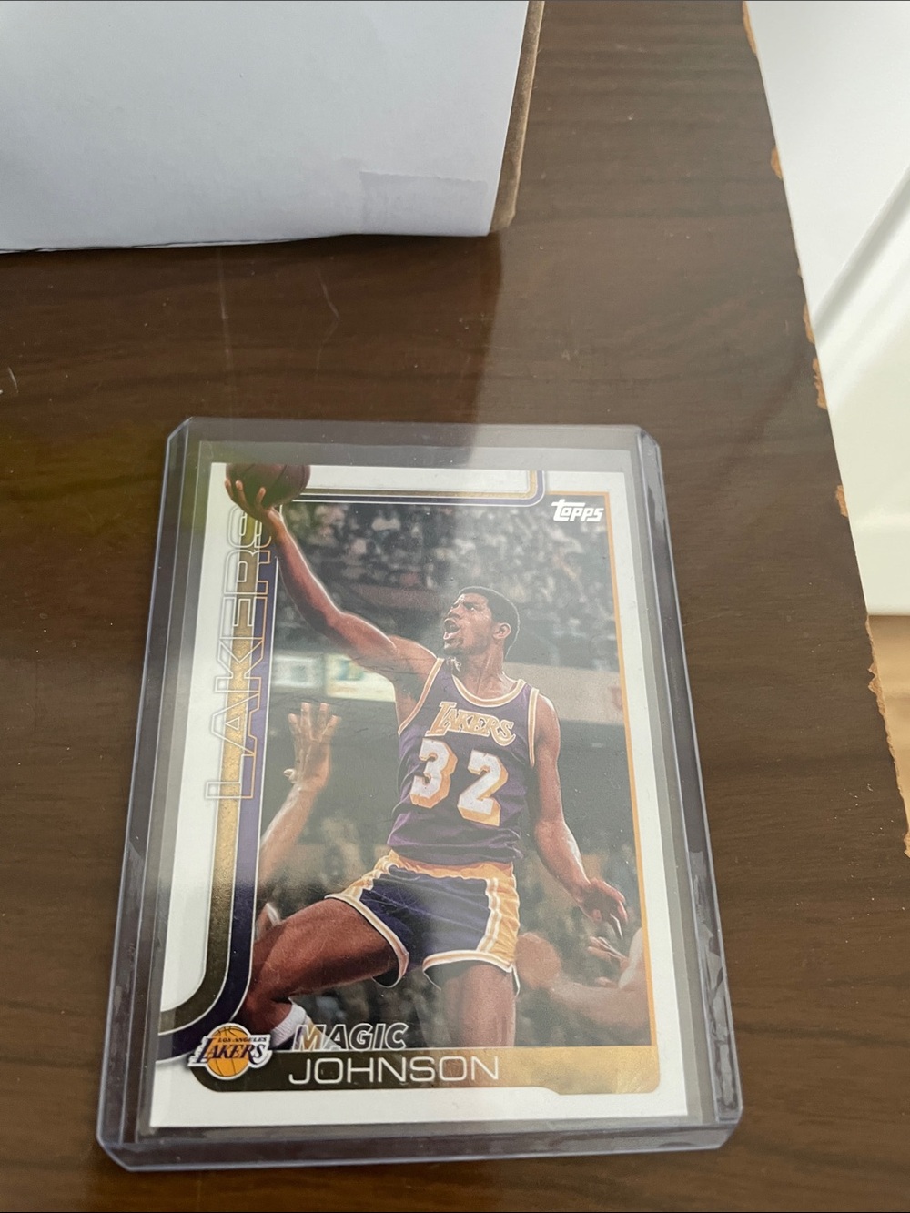 Topps Magic Johnson Lakers Card - Purple, Gold